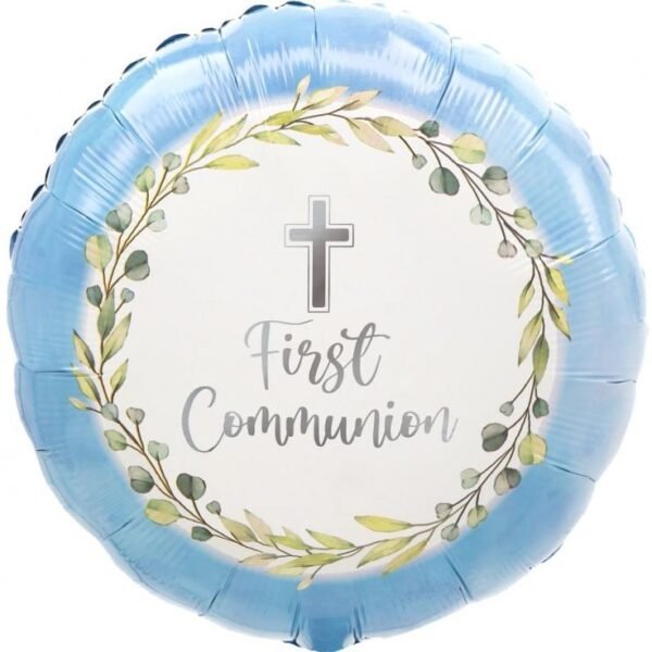 Folijski balon Moja prva pričest, plavi