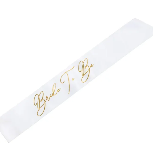 Satenski pojas Bride to be, white, 75 cm