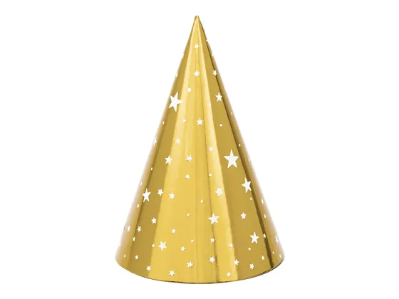thumb_CPP20_01_S Party šešir, gold, 16 cm, 6 kom