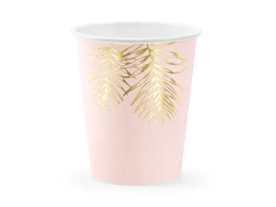 Papirnate čaše, light pink, 220 ml, 6 kom